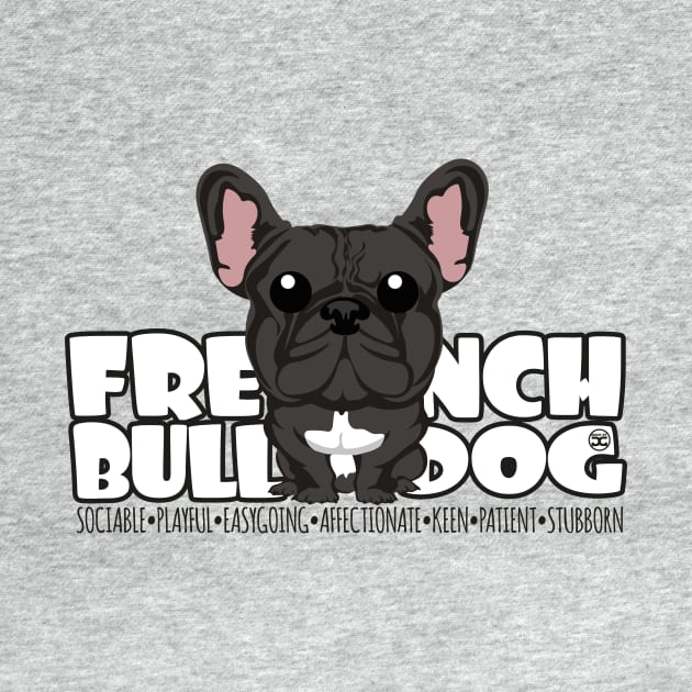 French Bulldog (Brindle)- DGBigHead by DoggyGraphics